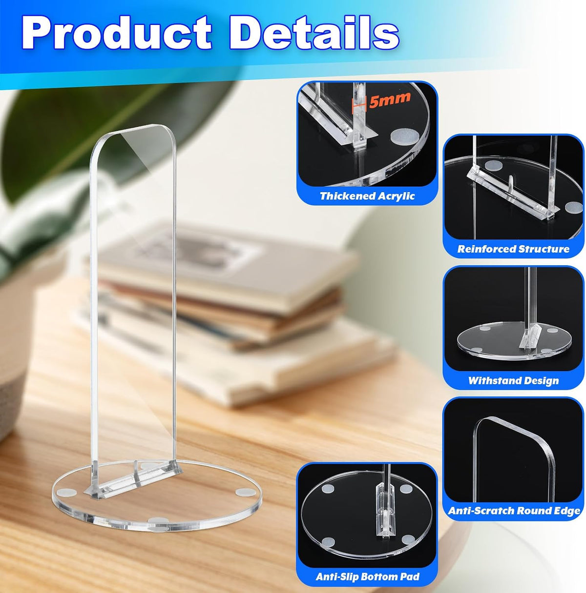 Boxing Glove Holder Rack Display Stand Acrylic Vertical Storage for Gloves