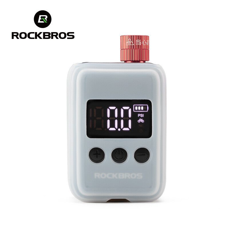 Electric Mini Bike Pump with LED Display - Portable Tire Inflator for Motorcycle and Bicycle