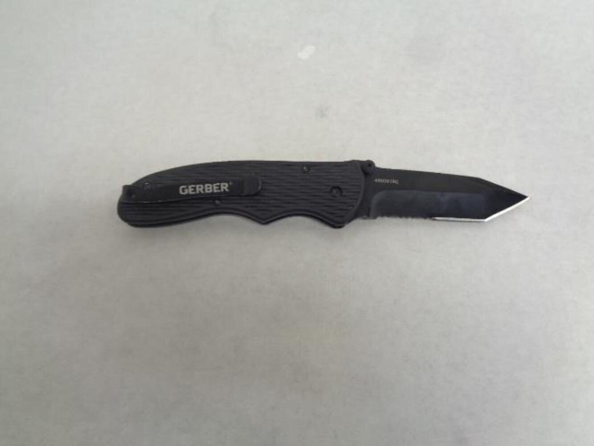 Gerber Fast Draw Tanto Flip Knife with Serrated Edge, 7.25 Inch