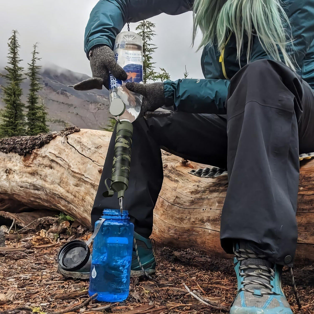 Water Filter Straw 6-Pack Portable Water Purification for Camping & Emergency