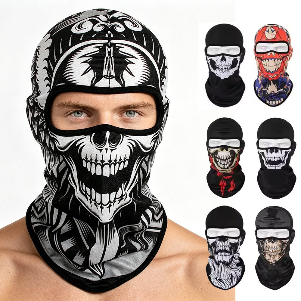 Full Face Mask Balaclava Ghost Skull Windproof Cycling & Tactical Hood