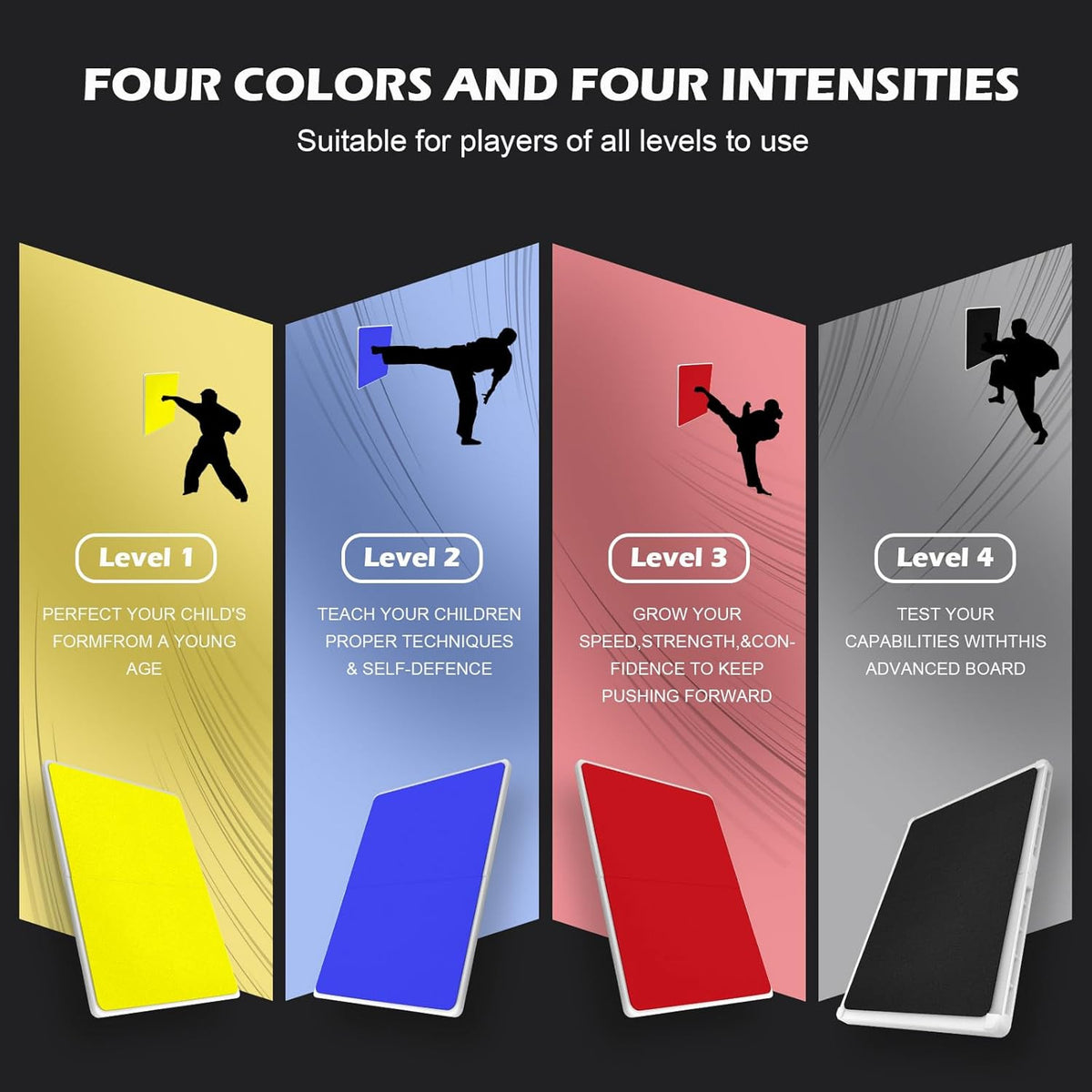 Rebreakable Martial Arts Breaking Boards Set for Taekwondo & Karate Training