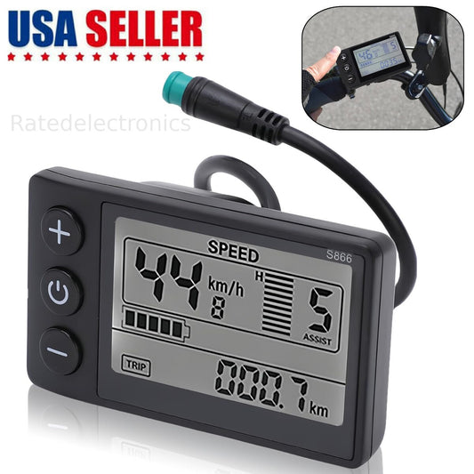 Electric Bike LCD Display 24V/36V/48V Waterproof Segment Meter