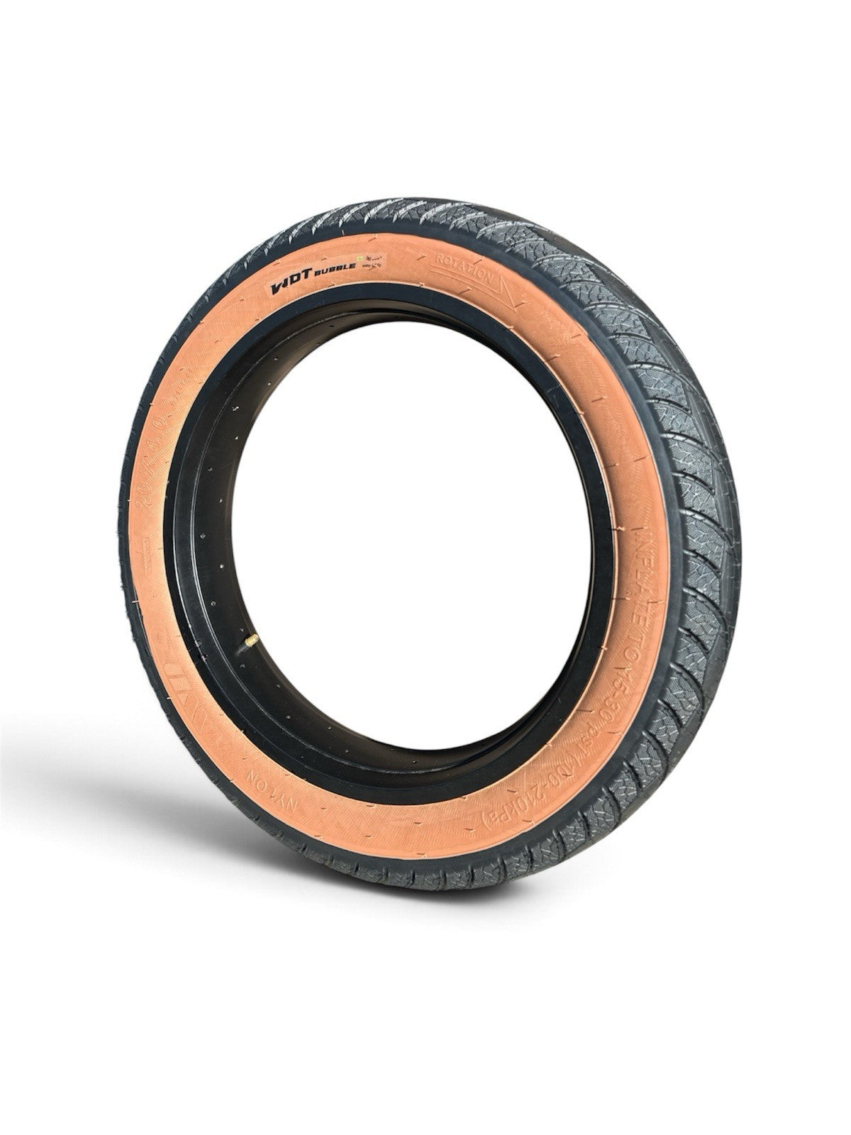 Fat Bike Tire 20x4.0 Thick Tubular Tire for E-Bike & Mountain Bike - Brown Wall