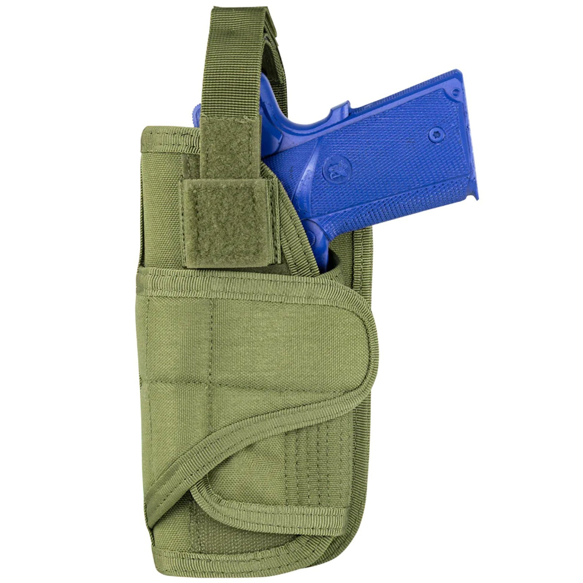 Tactical Vertical MOLLE Pistol Holster with Retention for Universal Fit