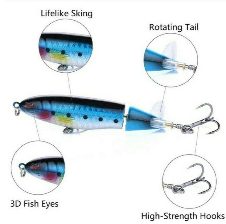 Top Water Fish Lure - Strike Maxx Whopper Plopper 100 - Multiple Colors