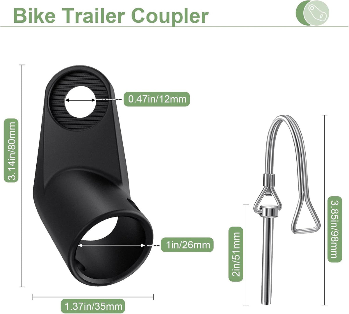 Bike Trailer Hitch for Instep/Schwinn Bicycles - Trailer Coupler Attachments