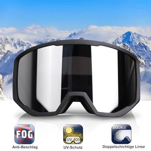 Over-Glasses Ski Snowboard Goggles Interchangeable Lenses Anti-Fog UV400