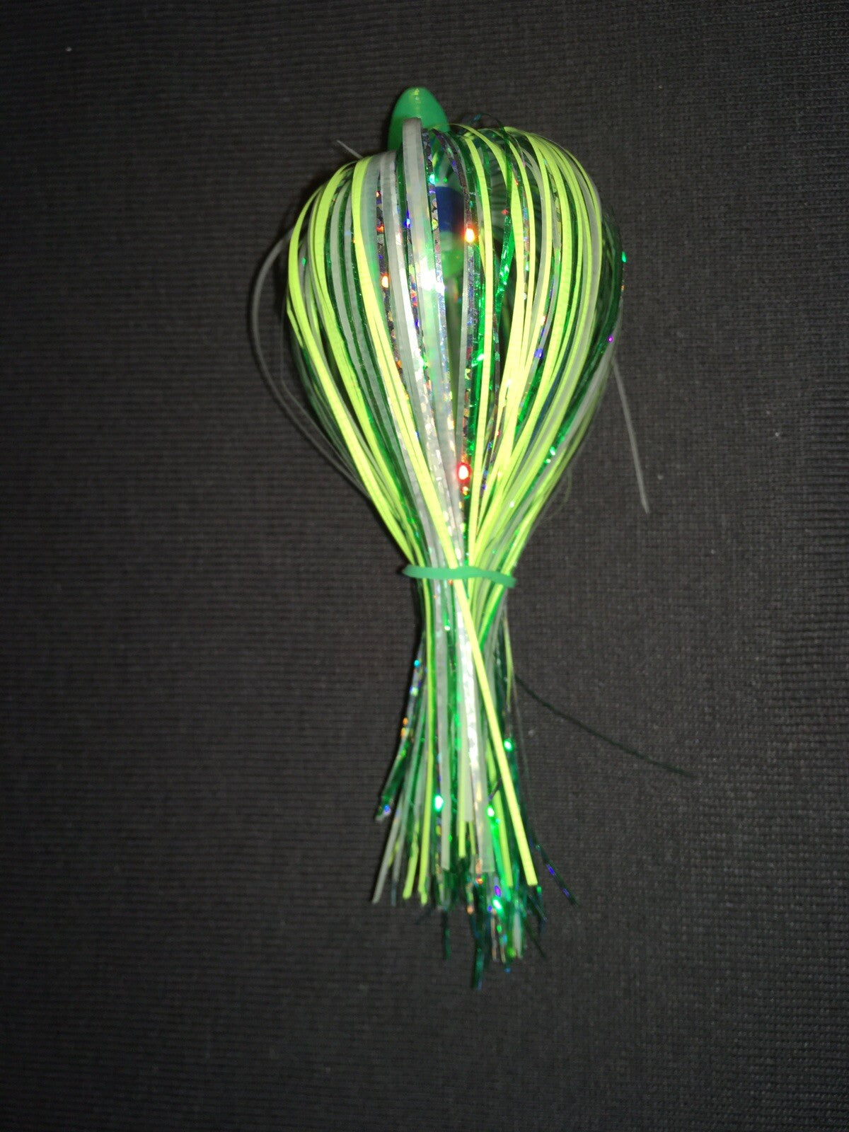 Salmon Trolling Flies Pack of 4 - Unrigged Silver & Green Fish Lures