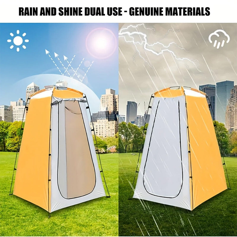 Portable Privacy Shower Tent & Folding Toilet for Outdoor Camping