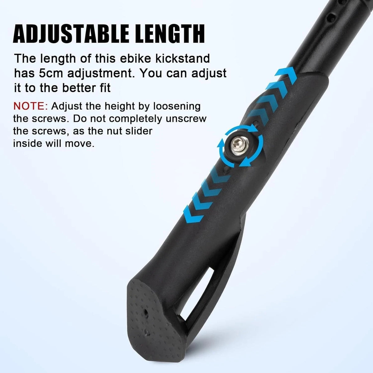 Universal Heavy Duty Ebike Kickstand 24-29 Inch Aluminum Support Adjustable