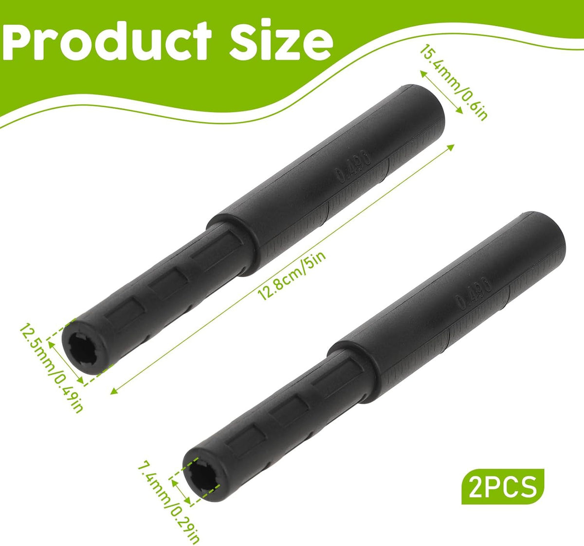 Golf Club Shaft Extension Rod - 5 Inch Carbon Fiber Putter Extender