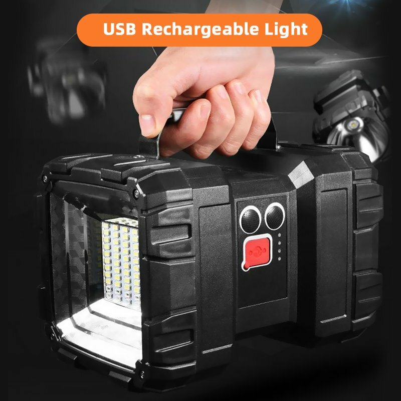 Rechargeable LED Searchlight Flashlight Portable Handheld Spotlight 100000LM