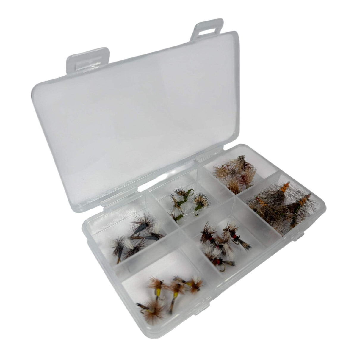 24 Piece Dry Fly Fishing Assortment with Fly Box - Trout & Freshwater