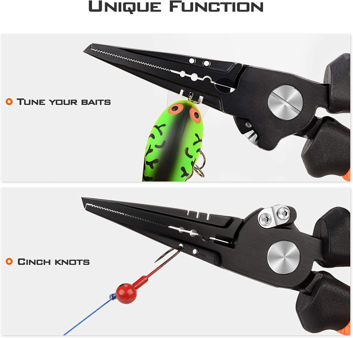 Fishing Pliers Stainless Steel Line Cutter & Hook Remover 7.5” & 8.5”