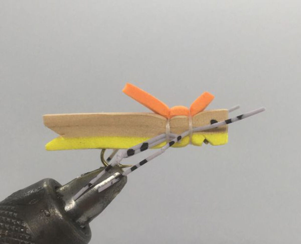 Fly Fishing Flies Set - Morrish Hopper Yellow Terrestrial - 12 Pack