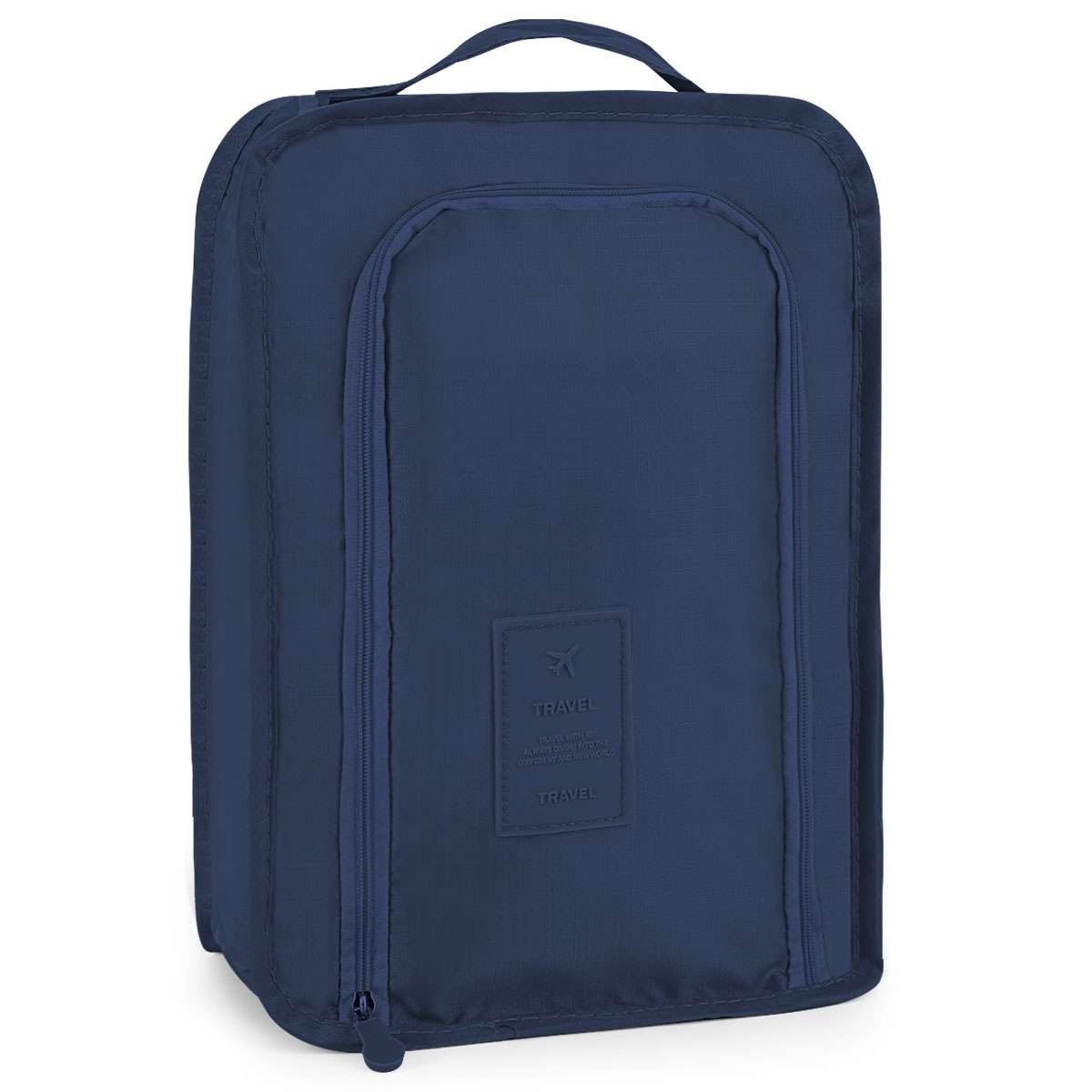 Travel Waterproof Shoe Storage Bag with Mesh Pocket and Zipper Closure