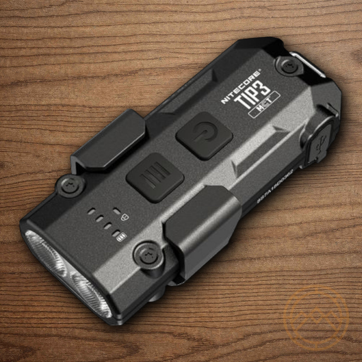 Rechargeable Keychain Light Waterproof Impact Resistant Aluminum Black