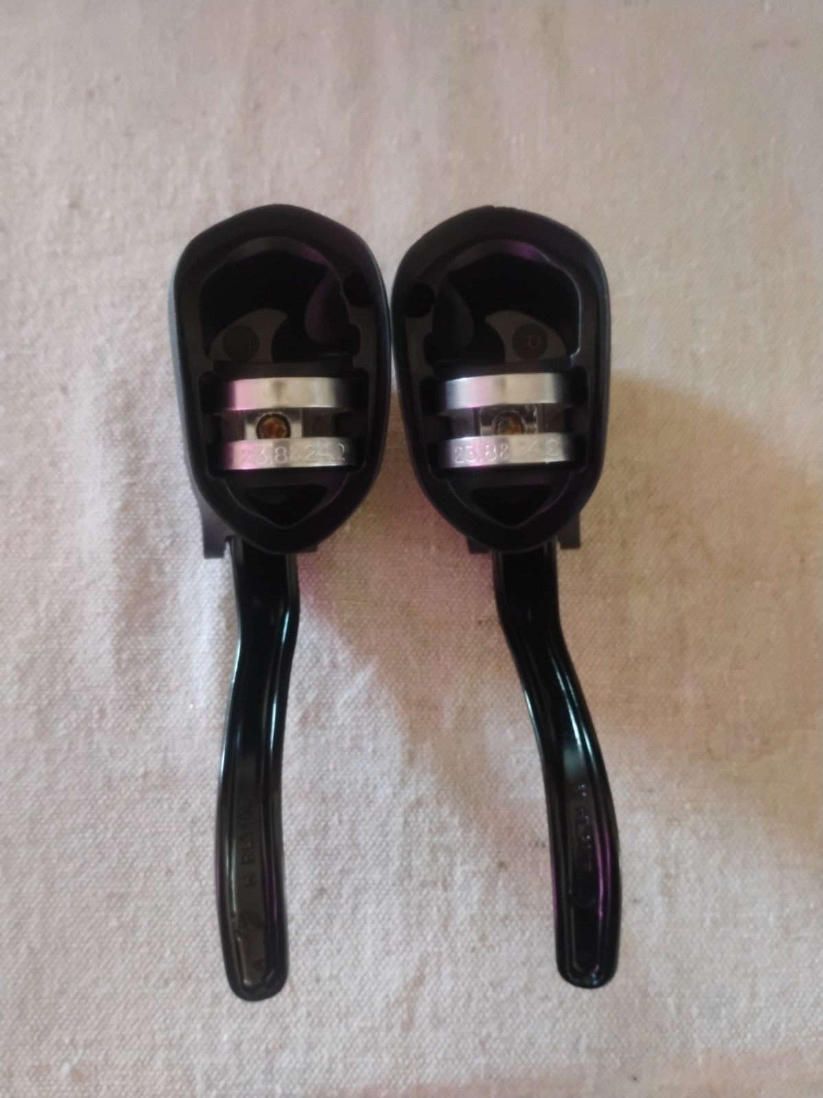 Bike Brake Lever Set for 23.8mm & 24.2mm Handlebars - Black