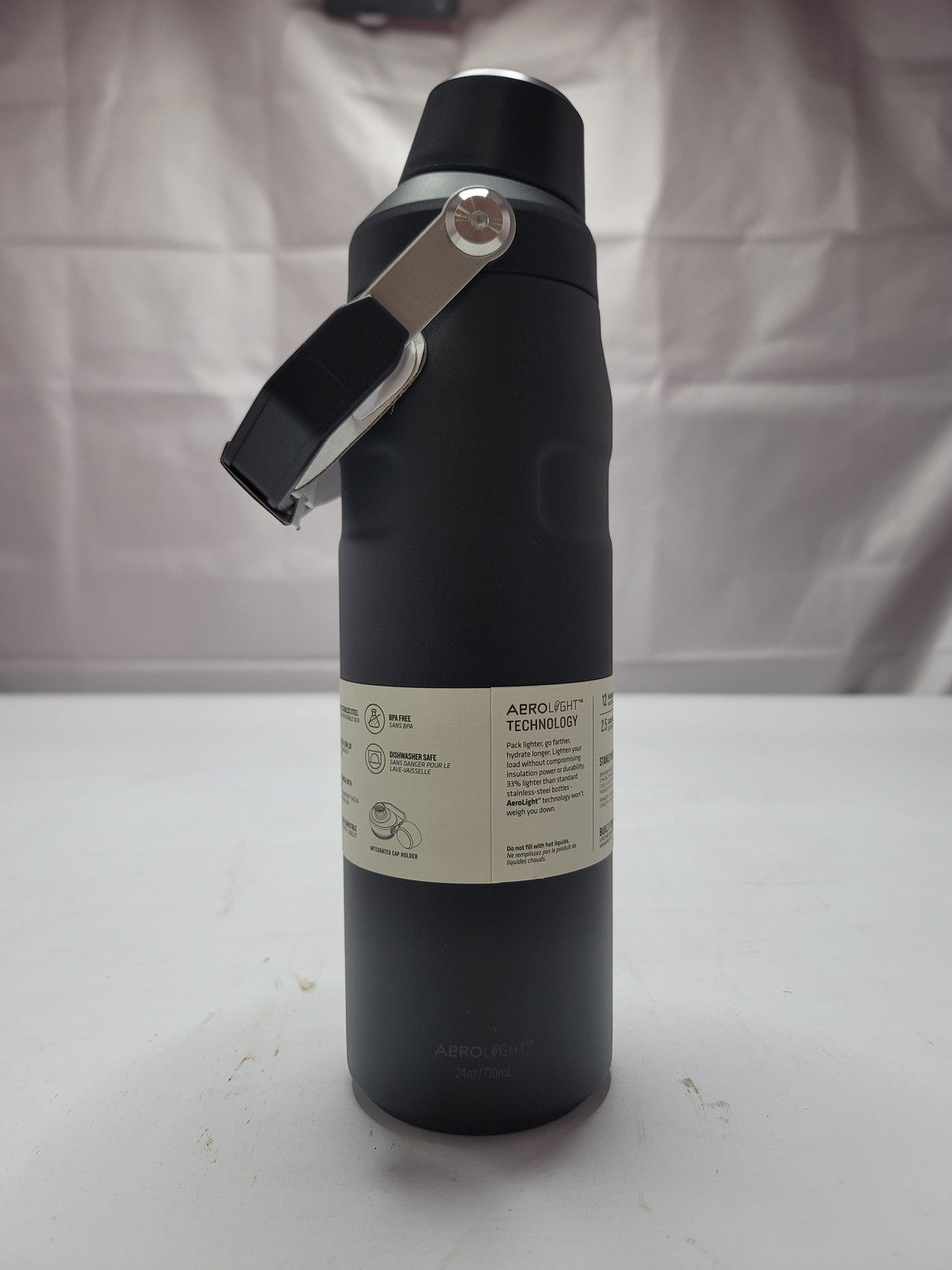24 Oz Insulated Water Bottle with Angled Spout Lid - Lightweight & Leakproof