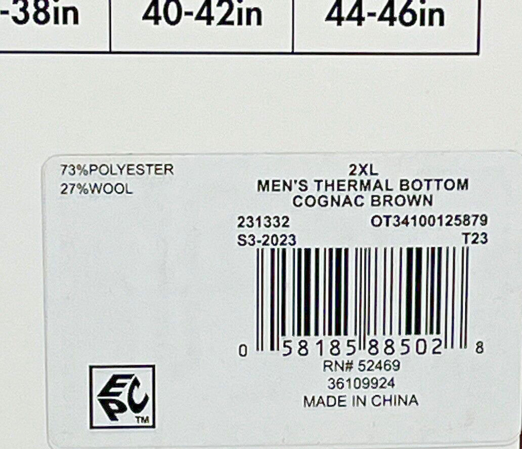 Men's Merino Wool Blend Thermal Bottoms - Base Layer for Winter