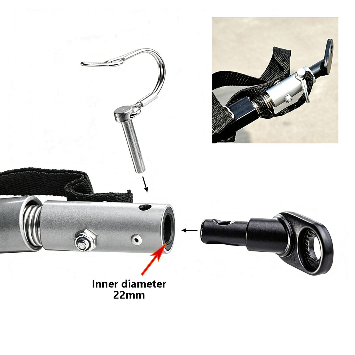 Bicycle Trailer Hitch Coupler Connector Alloy Bike Towing Attachment