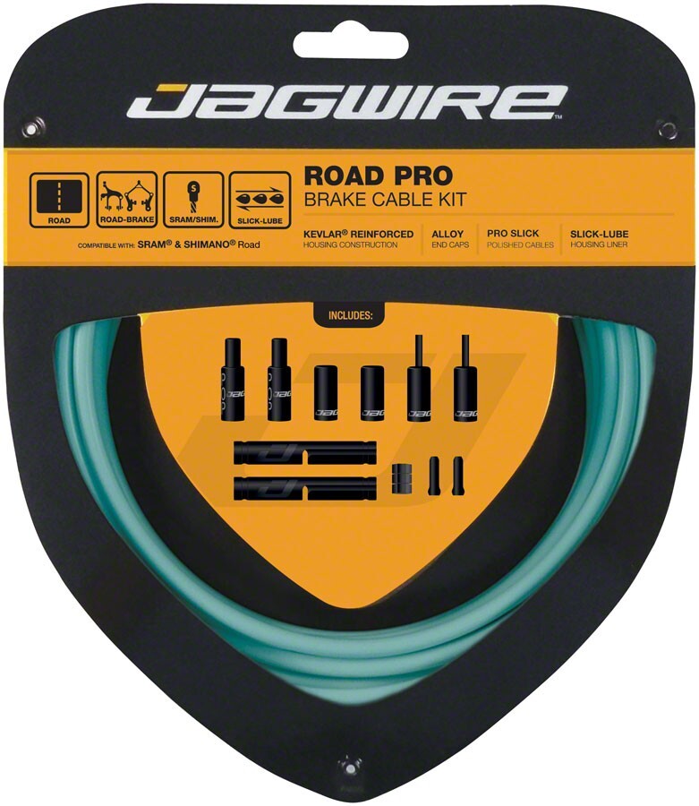 Jagwire Pro Brake Cable Kit for Road Bikes - Fits SRAM & Shimano - All Colors