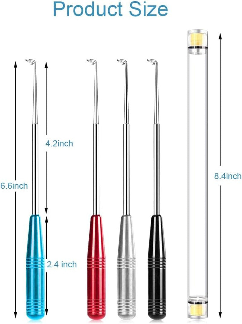 4-Pack Fish Hook Remover Tool with Storage Tube - Safe & Quick Fish Hook Extraction