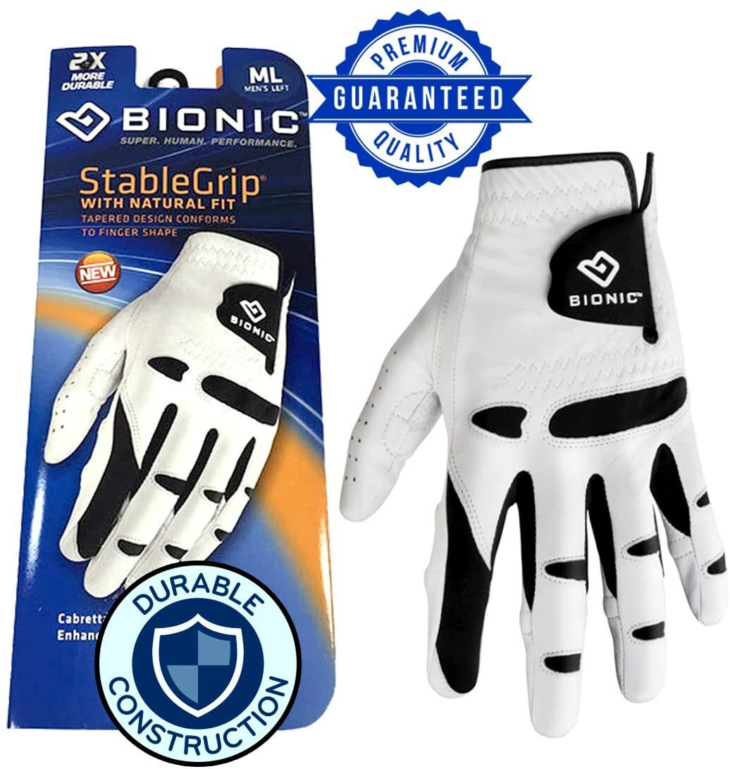 Durable Men's Golf Glove - StableGrip Cabretta Leather for Better Grip - Multiple Sizes