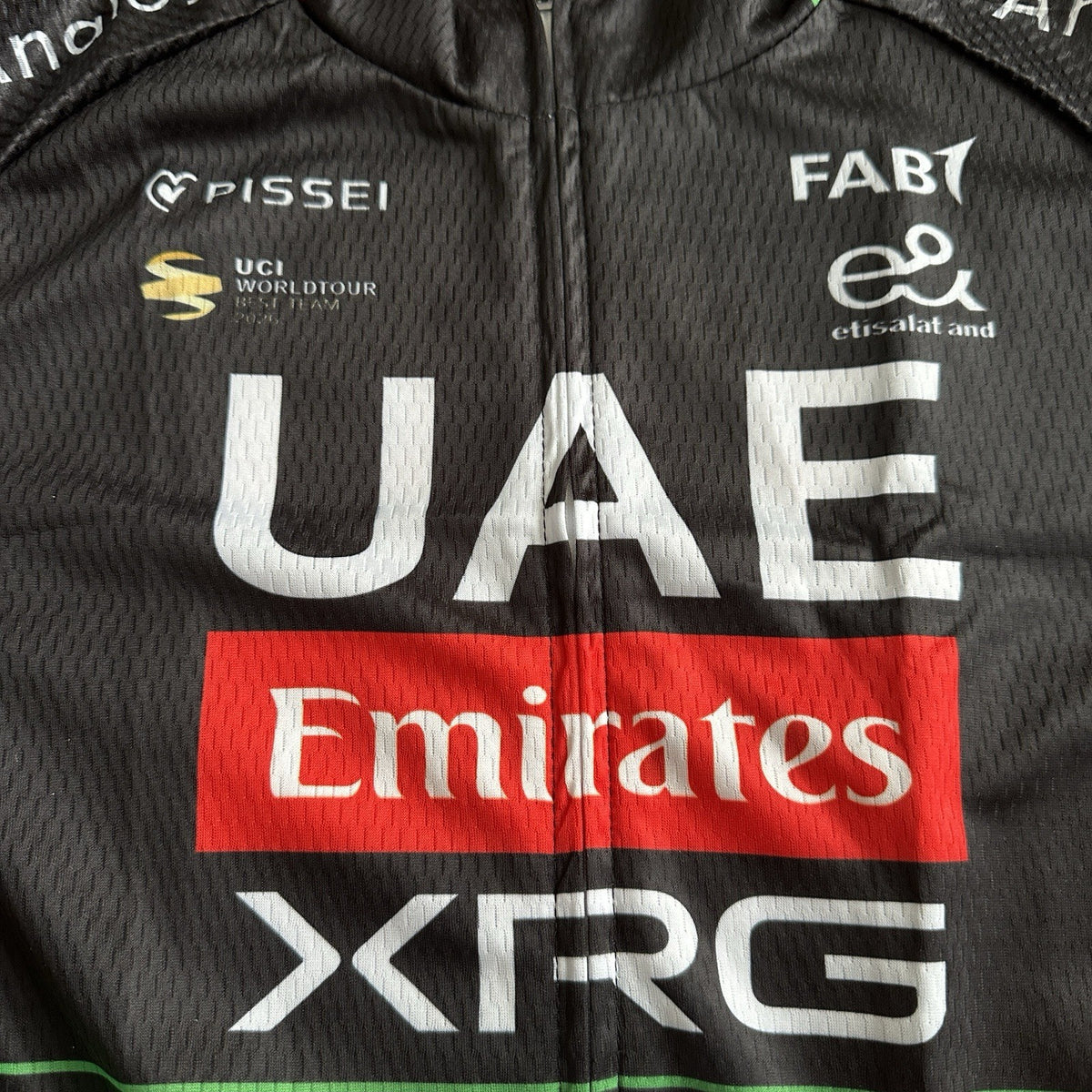 Men's Cycling Jersey with Quick-Dry Polyester, 3 Back Pockets, Full Zipper - Large 38"