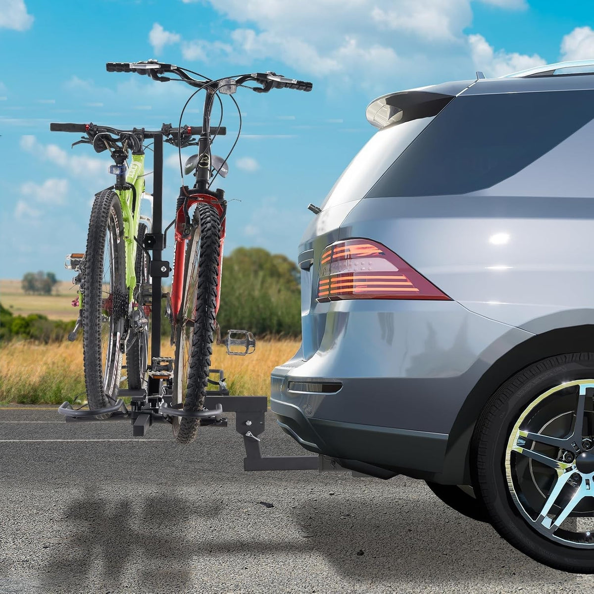 Heavy Duty Folding Bike Rack Carrier with Lock for Vehicles and Trucks