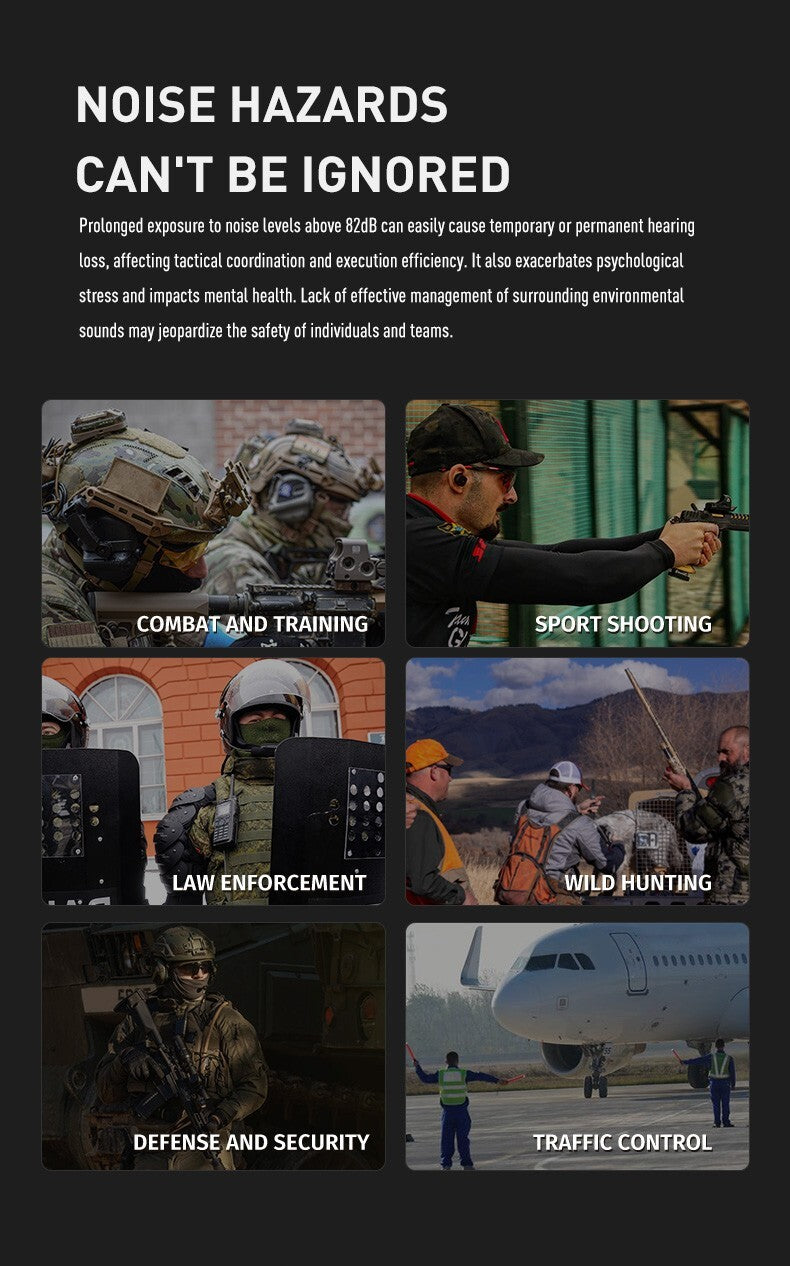 Electronic Shooting Ear Protection with Bluetooth 5.4, NRR 30dB