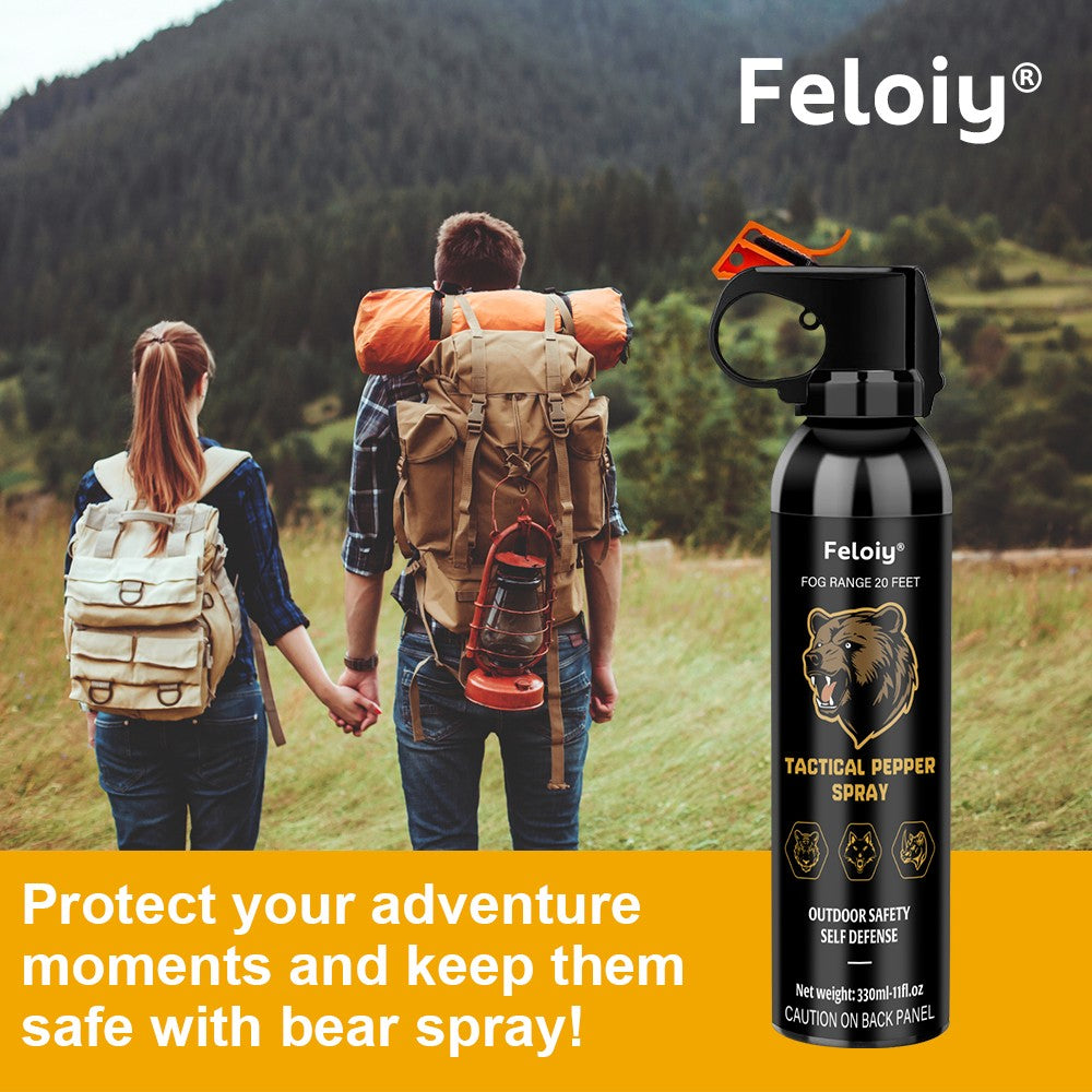 20 Feet Bear Deterrent Spray 11 Oz Camping Hiking Self Defense Pepper Gel