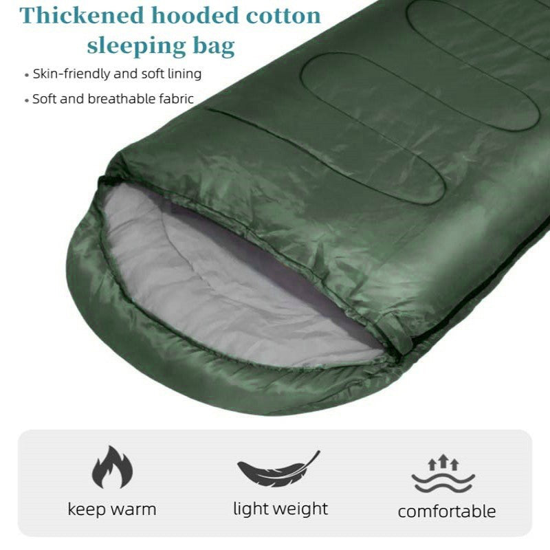 2PCS Adult Cold Weather Sleeping Bag Waterproof Winter Camping Bag