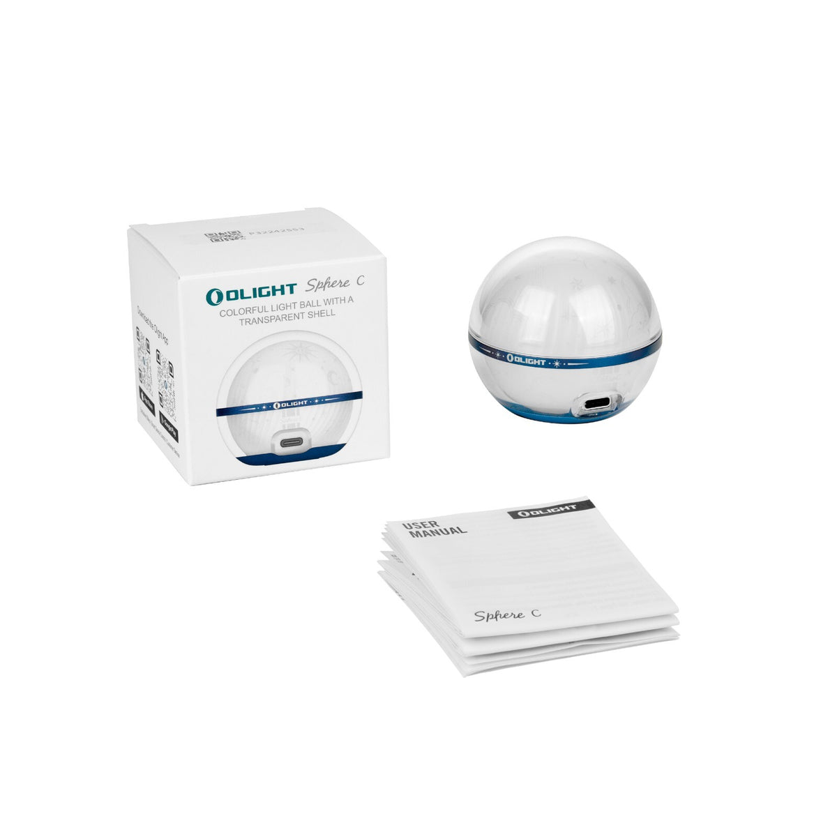Olight Sphere C Ambient Light with App Control, 360° RGB LEDs, USB-C Rechargeable