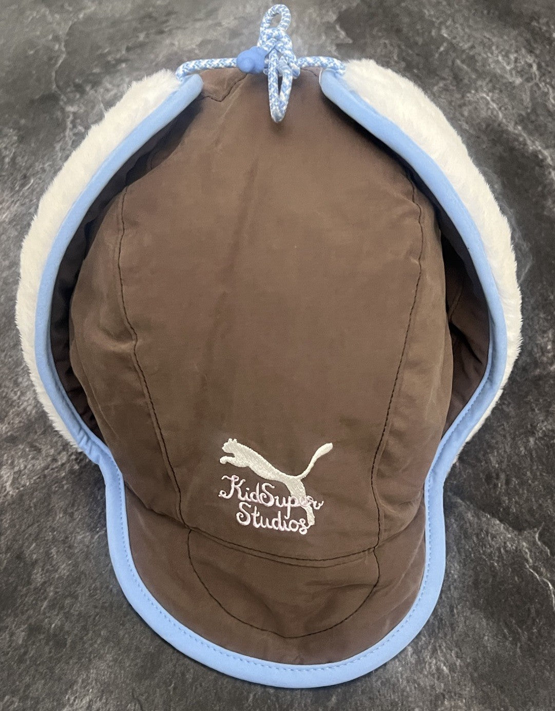 Puma x KidSuper Studios Trapper Cap Hat - Expresso Brown, Size S/M