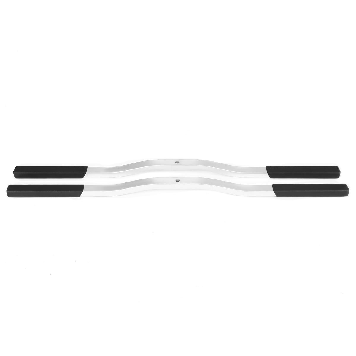 Universal Snowmobile Trailer Ski Tie Down Bars with Black Boots - 2 Pack