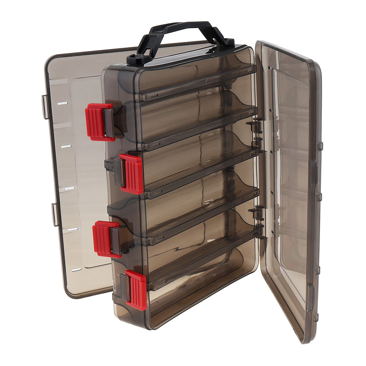 Portable Fishing Tackle Box with 10 Compartments, Waterproof Organizer Case
