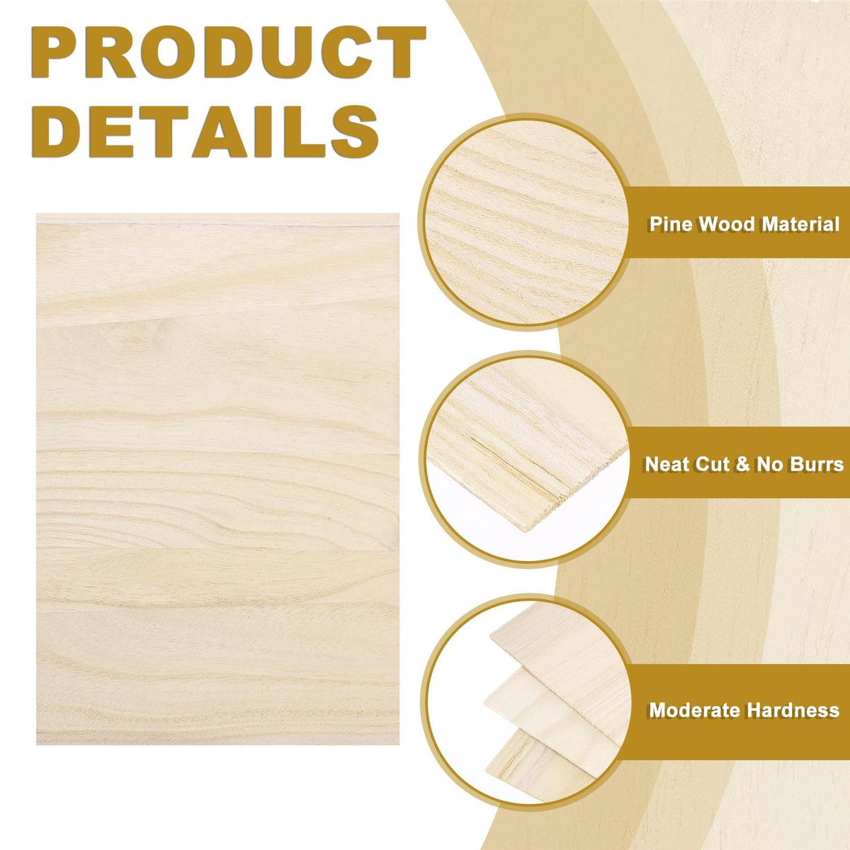 Martial Arts Wood Breaking Boards 3mm 6mm 9mm Pack for Taekwondo Karate Training