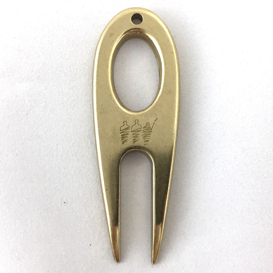 Solid Brass Golf Divot Repair Tool with Logo - Mulholland Brothers