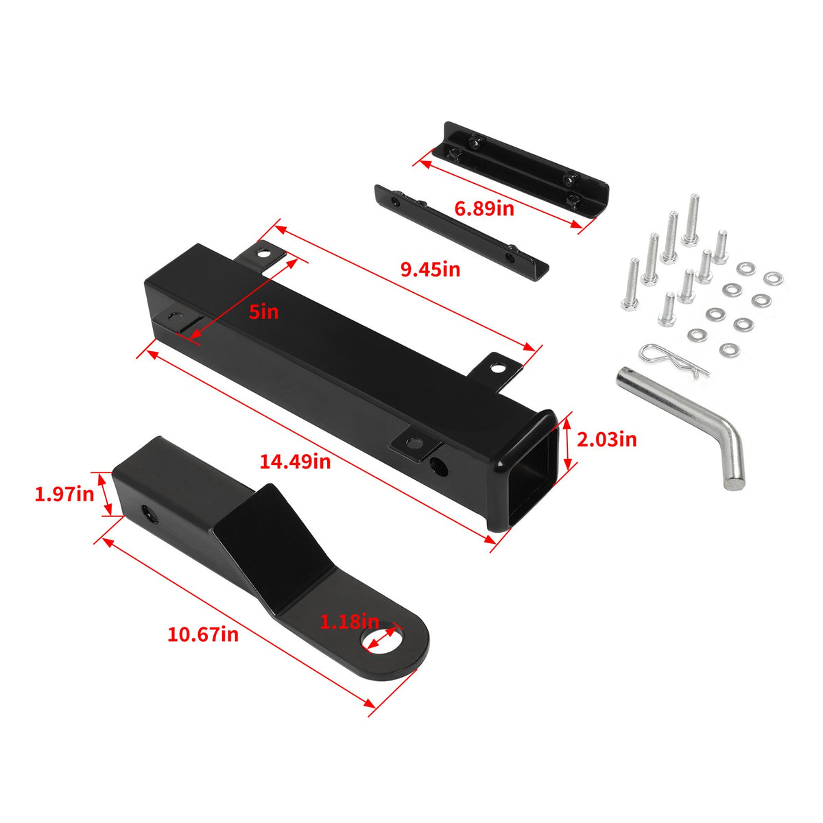 Golf Cart Trailer Hitch with 2-Inch Receiver for Club Car EZGO Yamaha