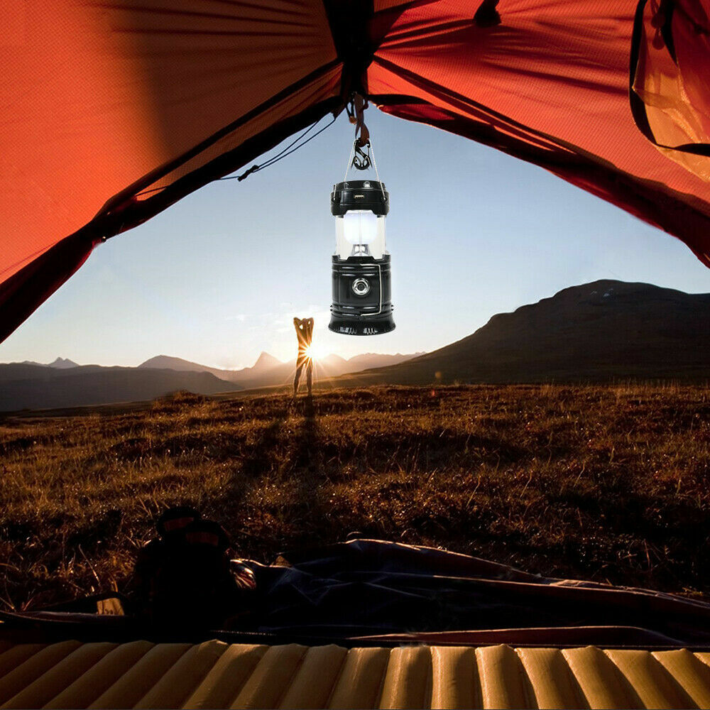 USB Solar Rechargeable LED Camping Lantern and Tent Light