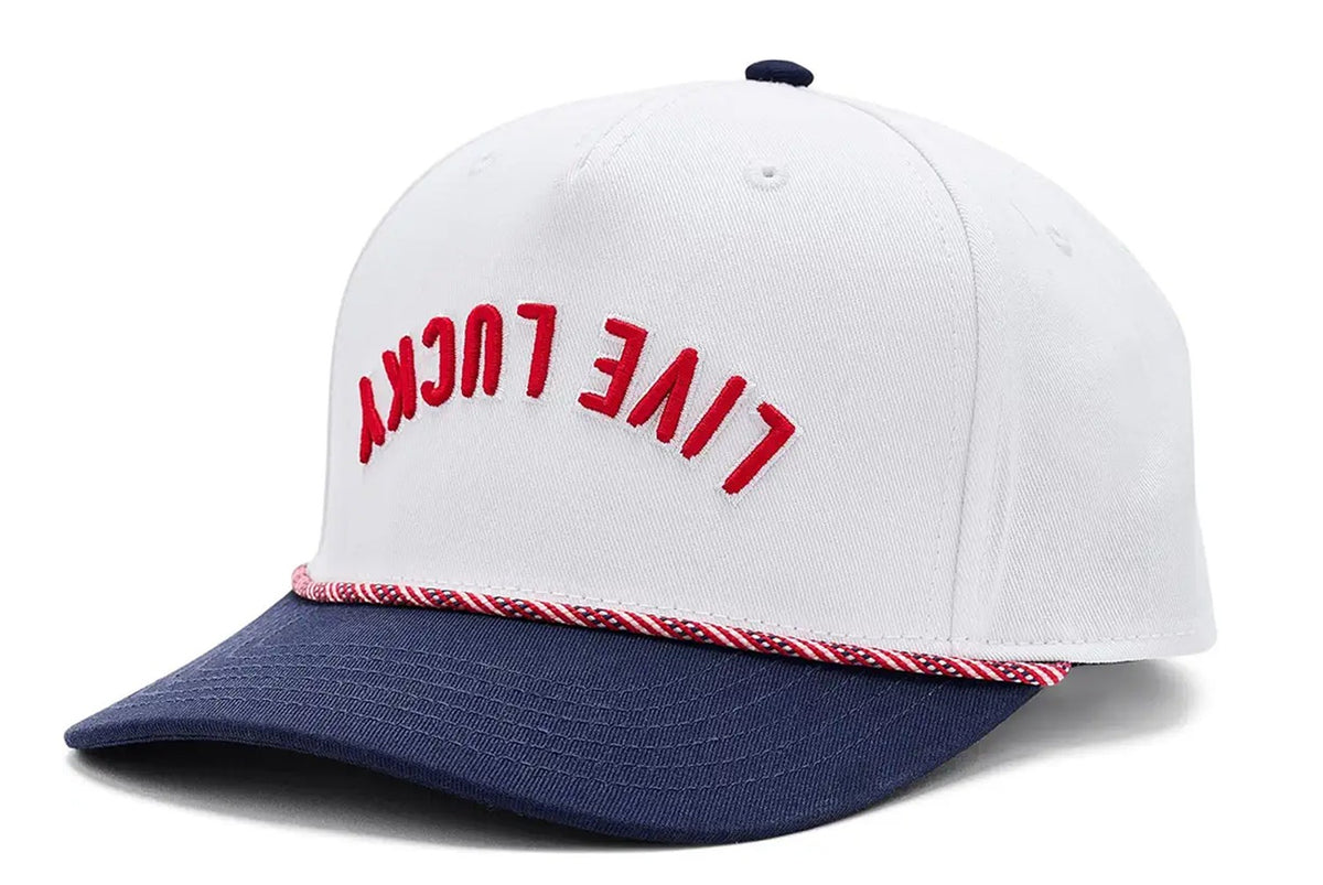 Black Clover Lucky Upside Down White Snapback Golf Hat Cap