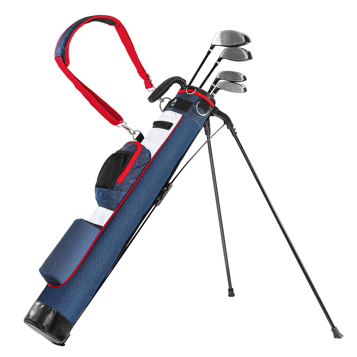 Small Golf Bag with Cooler Pocket, Stand & 6-8 Club Capacity for Par 3 Courses