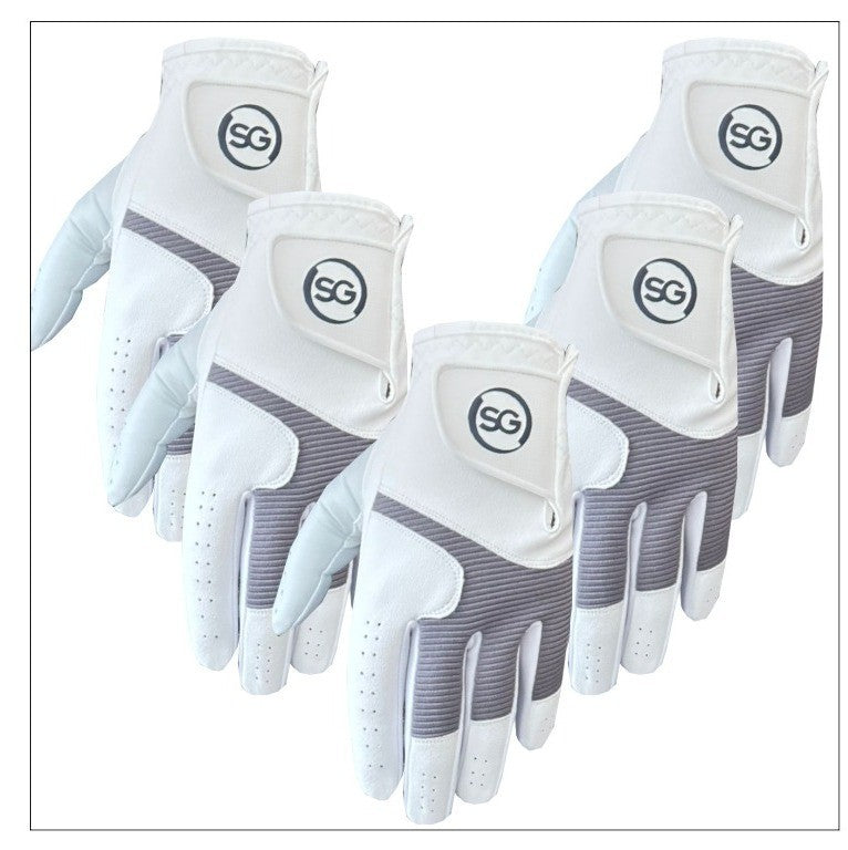 All Weather Golf Gloves Pack - Leather Palm & Breathable Fit