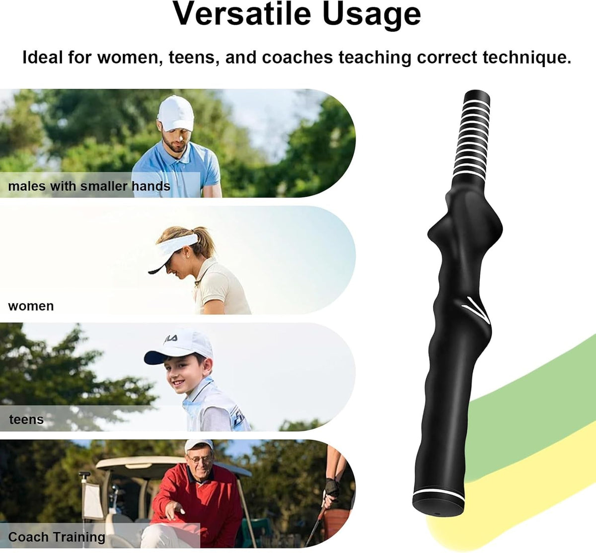 Right-Hand Golf Swing Trainer Grip - Teaching Aid for Beginners