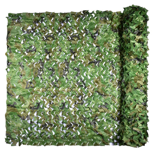 Military Woodland Camouflage Netting - Cuttable Outdoor Camo Net for Hunting Camping