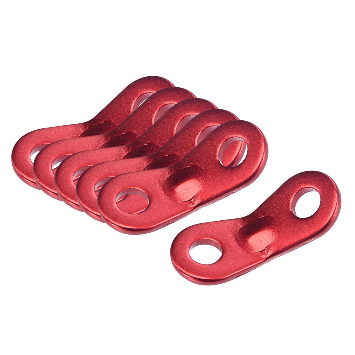 20pcs Aluminum Rope Tensioners for Tent Cords Red 7mm Dia Camping Gear