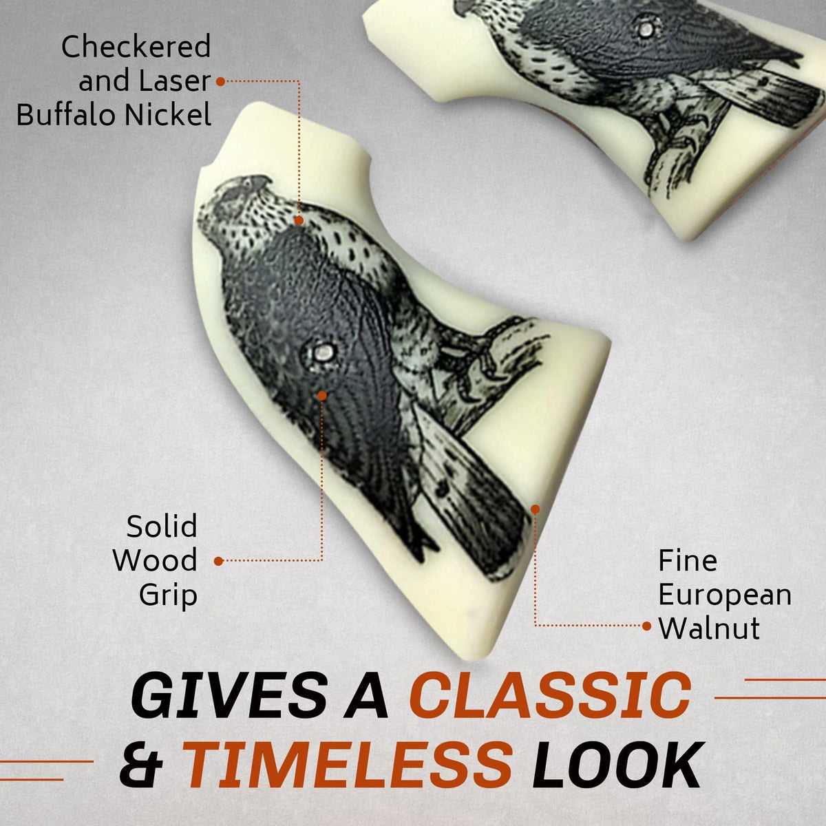 Heritage Rough Rider Pinecone ABS Grip Set for .22 LR & .22 Magnum Revolvers