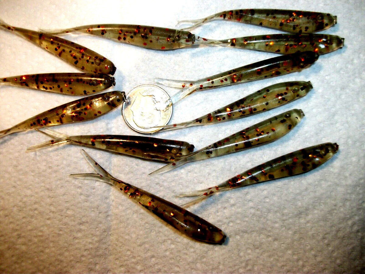 70-2 1/4-Inch Soft Plastic Minnows for Bass Walleye Pike Perch Fishing Baits